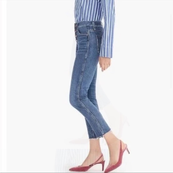 J. Crew Vintage Straight ECO High Rise Exposed Button Front Jeans Size 27 - Picture 3 of 15